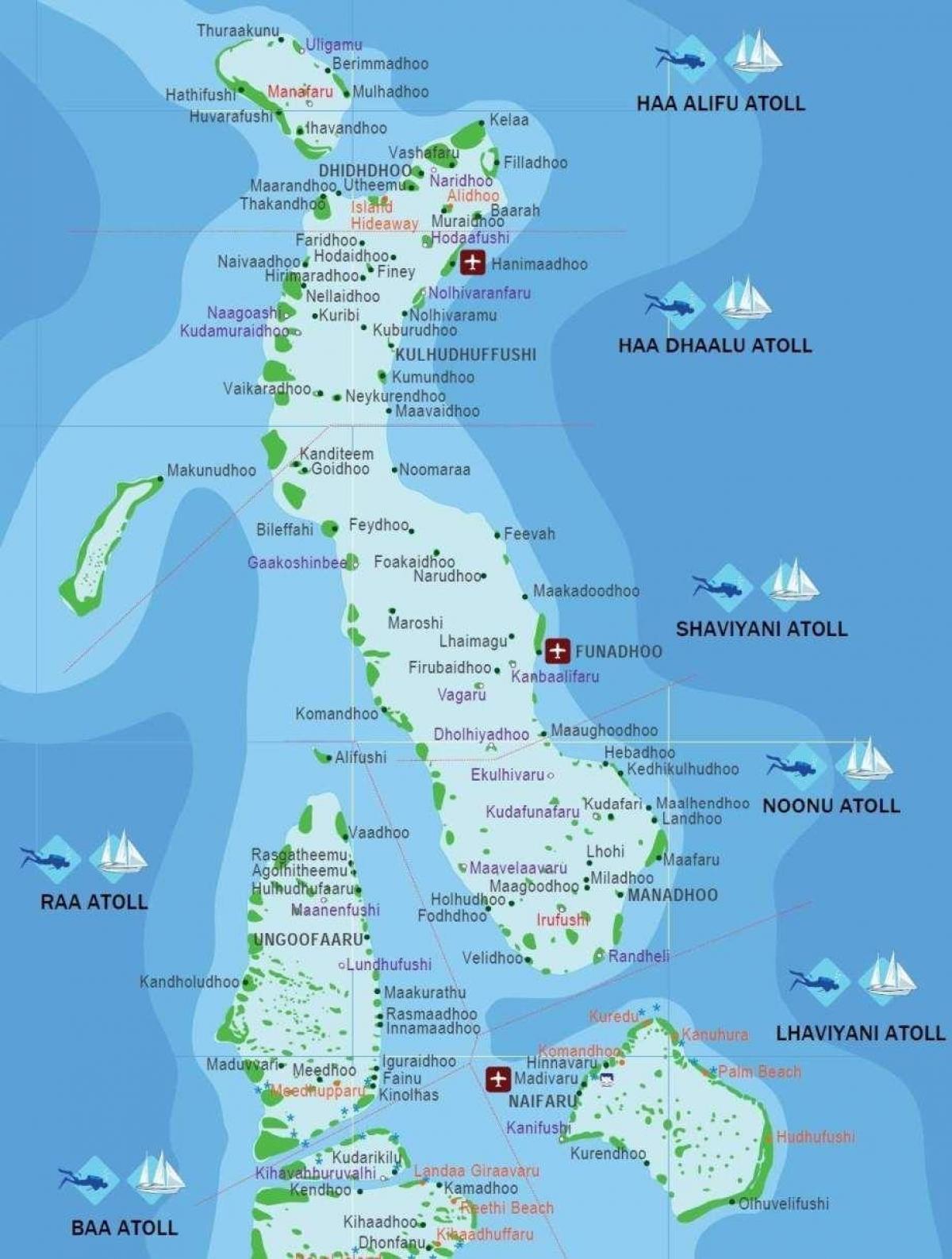illas maldivas mapa