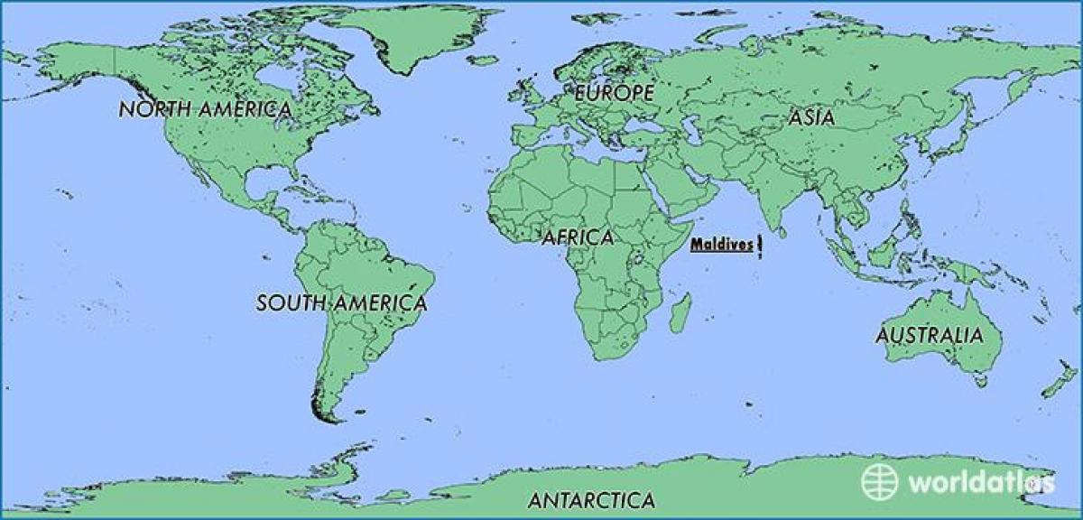 mapa maldivas países veciños