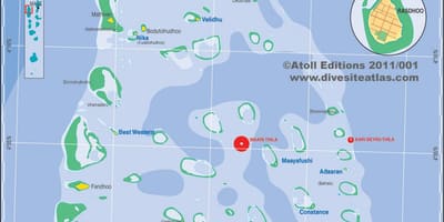 Mapa de ari atol maldivas