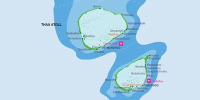 Mapa de kandooma maldivas
