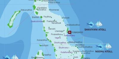 Illas maldivas mapa