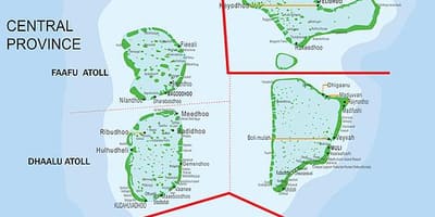 Mapa de maldivas de ferry