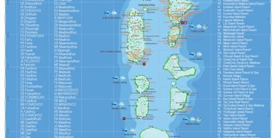 Maldivas xeográfica mapa