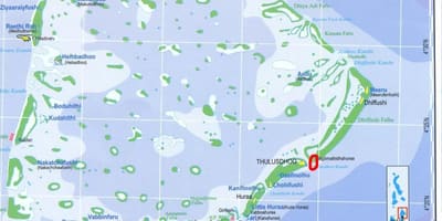 Mapa de norte masculino atol maldivas